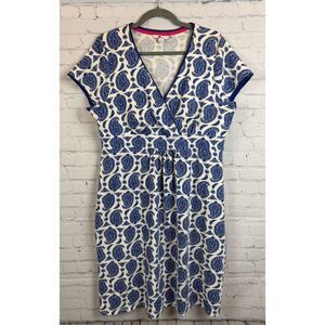 Boden Blue and White Patterned Dress